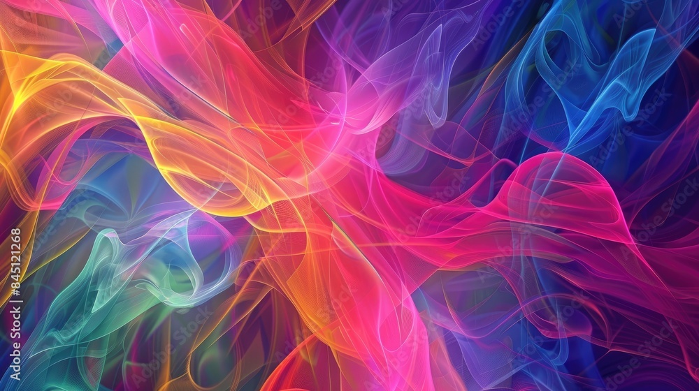 Poster energetic and colorful abstract pattern image ideal for engaging backgrounds