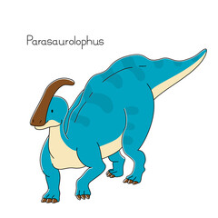 リアルでかわいい恐竜　パラサウロロフス（正面）