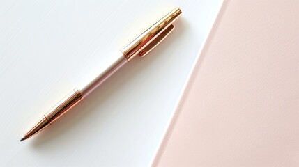 Notebook and pen on a white background