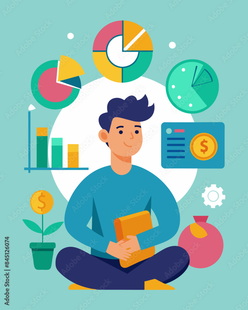 Poster an individual diversifying their investments by choosing a mix of shortterm and longterm investments