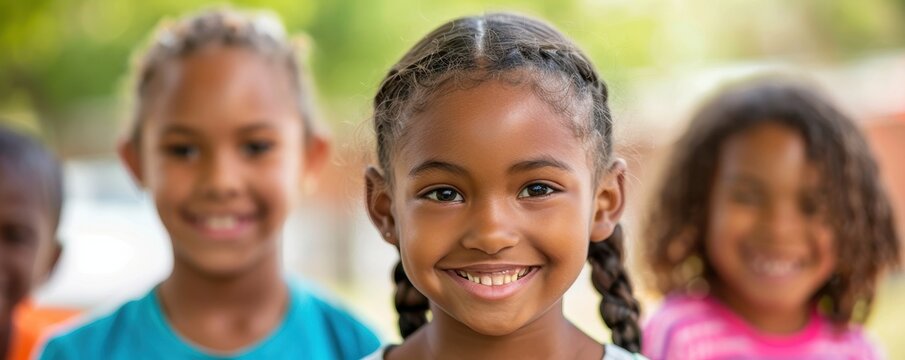 Volunteers tutoring children at an after-school program, educational and supportive environment, community service, copy space for text.
