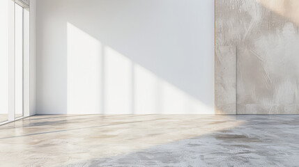 Minimalist interior design composition with minimal furniture and copyspace for text. Home decor concept image.