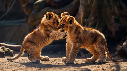 lion cub panthera leo