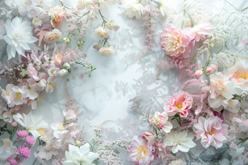 A beautiful bouquet of flowers with a white background