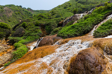 Jinguashi Waterfall near Jiufen in Taiwan
