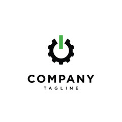 Electric Gear logo icon vector template.eps