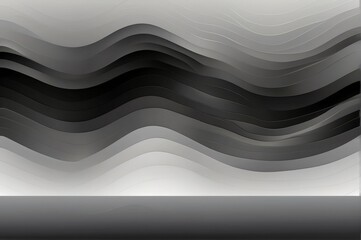 abstract background image featuring seamless waves blending black, gray, and white colors with smooth gradient transitions between shades, refined
