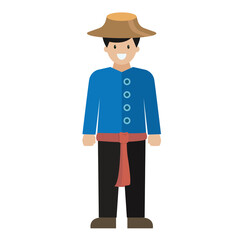 Farmer character in flat style