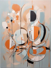 painting in modern abstract Scandinavian style, calm colors (1)