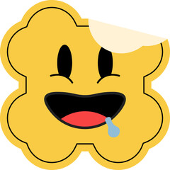 Emoticon Retro 90s Sticker Element