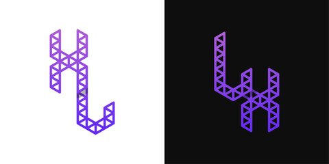 Letters LX and XL Polygon Logo, suitable for business related to polygon with XL or LX initials