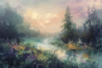 oil painting, landscapes