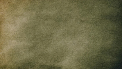 Handmade paper with a aged, rough, grainy, distressed texture in earthy green tones with visible fibers, art rustic backgrounds.