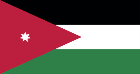 Illustration of the national flag of Jordan © Art_Design