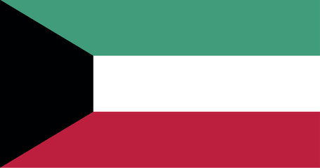 Illustration of the national flag of Kuwait