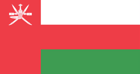 Illustration of the national flag of Oman