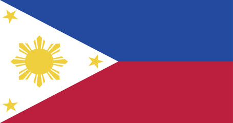 Fototapeta premium Illustration of the national flag of Philippines
