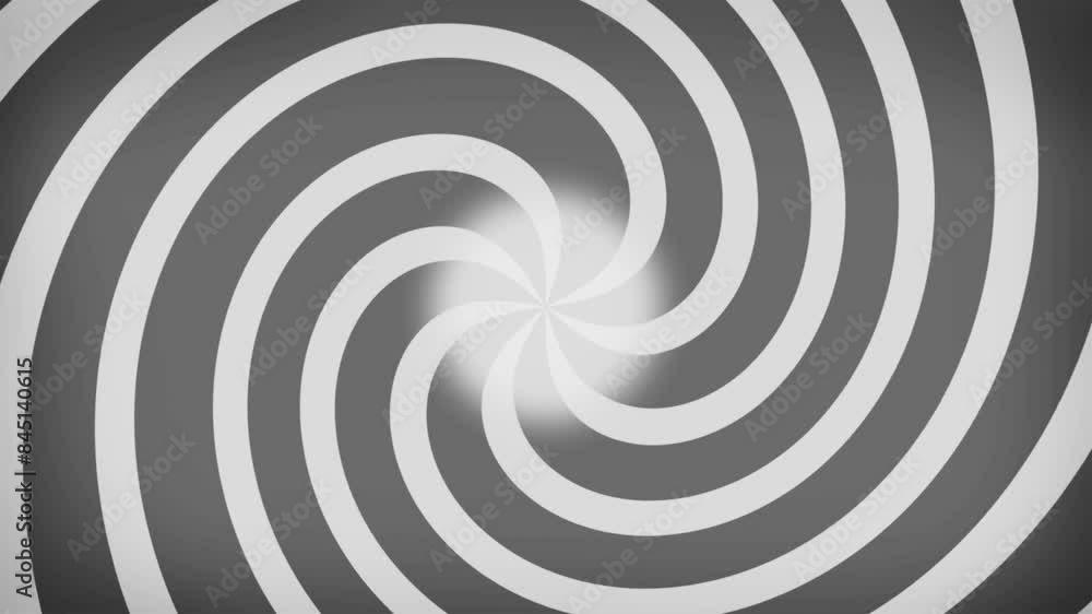 Poster spiral twirling 2d shape line animation optical illusion hypnotic kaleidoscope circular motion graph