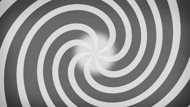 Spiral twirling 2D shape line animation optical illusion hypnotic Kaleidoscope circular motion graphics visual effect gradient background colour grey wash