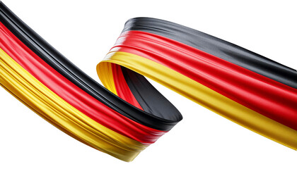 Realistic 3d rendering of german flag ribbon © irham