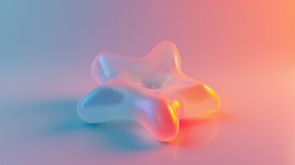 3D holographic star, clean background, shimmering effect, minimalist composition.