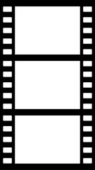 映画フィルムのシンプルな黒い背景フレーム（縦長動画サイズ）
