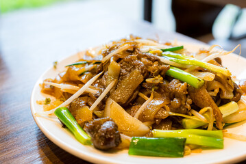 Hong Kong style stir fried beef noodles