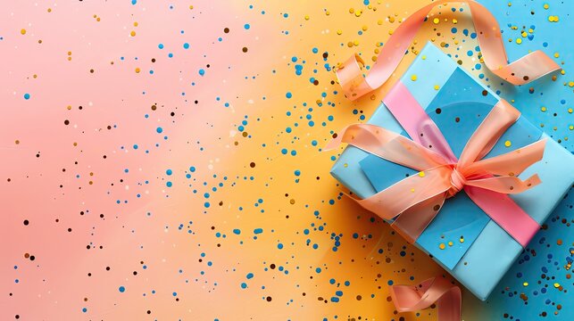 Bright background with a discount coupon and a shopping bag, with plenty of room for copy