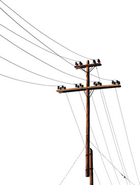 electric pole with transparent background