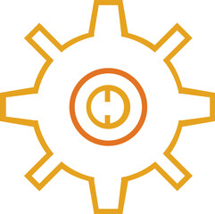 Gear and Cogwheel Line Symbol
