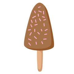 Ice cream chocolate stick illustration