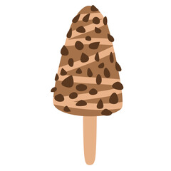 Ice cream chocolate stick illustration