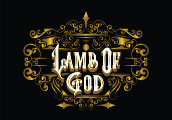 LAMB OF GOD lettering custom style design