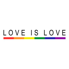 LGBT LGBTQ+ Pride Hearts and Slogans Social Media Post Template. Love is Love, Be Proud, Be Yourself. Hearts in LGBT Flag Colours. Vector Design Element for LGBT Pride Social Post, Square Banner, Logo