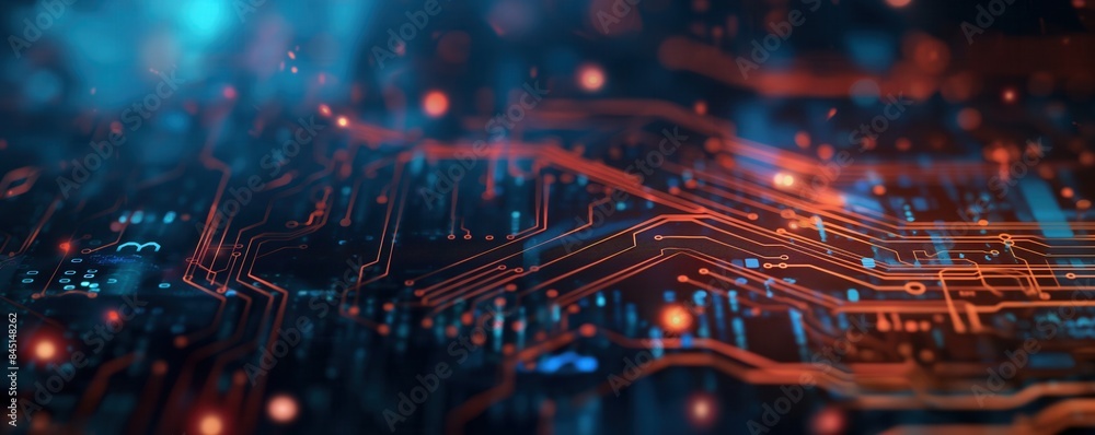 Aufkleber cybersecurity technology with a digital lock top view blurred background advanced
