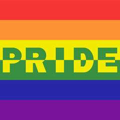 Pride flag illustration. Lgbt community symbol in rainbow colors. Vector backdrop for your design.