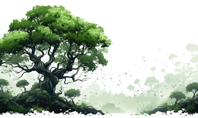 Obraz premium Ancient Tree in a Mystical Forest