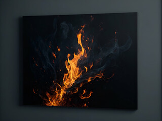 Hypnotic Flames: The Mesmerizing Dance of Fire Against a Stark Black Canvas