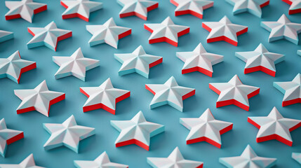 Obraz premium Blue and red pattern with small white stars, designed seamlessly for Memorial Day.