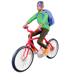 Obraz premium person riding a bicycle