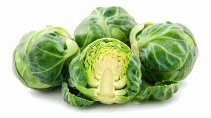 Obraz premium Brussels sprout isolated white background 