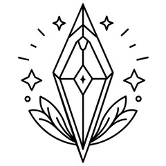  A mystical rune illustration of an background with stars - Vector design and illustration - Digital vector - Latest vector - Premium Victor