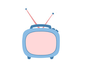 Illustration of Retro TV. Vintage television