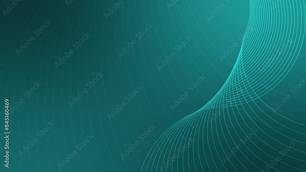 Poster ribbon line wave cyan dark gradient motion background