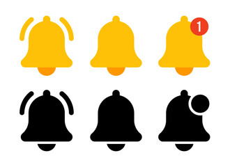 notification bell icon vector. symbol, sign, app