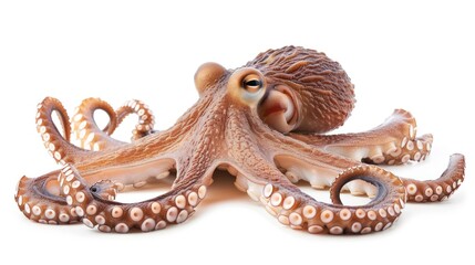 Obraz premium Octopus isolated white background