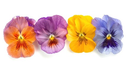 Pansy isolated white background