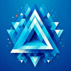 青い三角形の壁紙