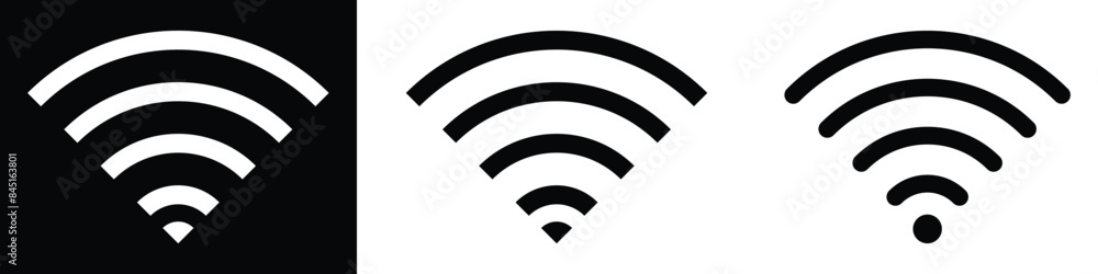 Poster wifi icon. wireless and wi-fi network connection symbol for app, ui and website. vector illustration