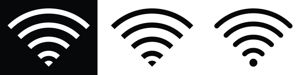 wifi icon. wireless and Wi-Fi network connection symbol  for app, ui and website. vector illustration on transparent background.